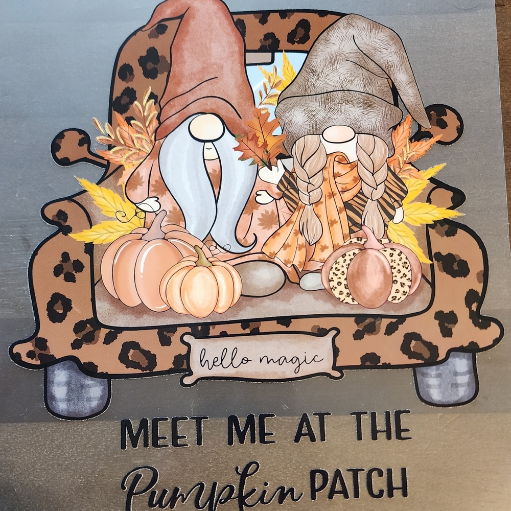 Leopard Print Pumpkin Patch Gnome Art